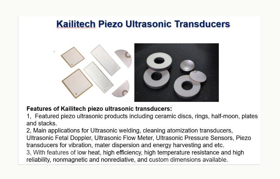 Piezo ultrasonic components